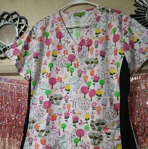 Green Town Scrub Top